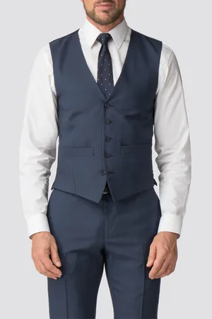 Scott & Taylor Mens Check Tailored Fit Waistcoat - Size 42 Regular