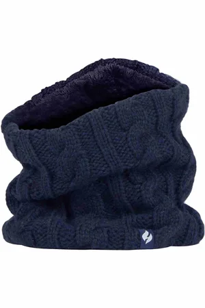 Heat Holders Womens Ladies Cable Knit Winter Fleece Lined Thermal Neck Warmer - - One Size