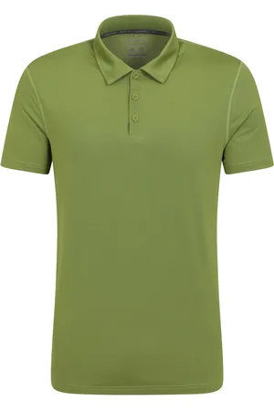 Mountain Warehouse Mens Court IsoCool Polo Shirt ( Green) - Size 2XS