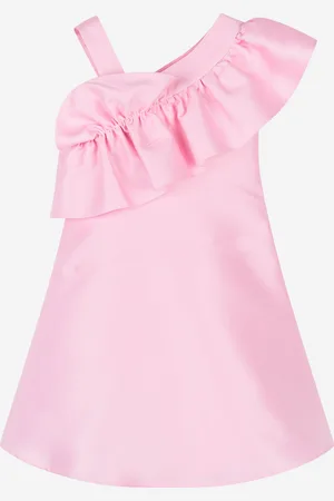 Mama Luma Girls One Shoulder Ruffle Dress in Cotton - Size 3-4Y