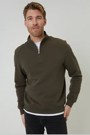 Threadbare Mens Mock T-Shirt Quarter Zip Sweatshirt - Size Small
