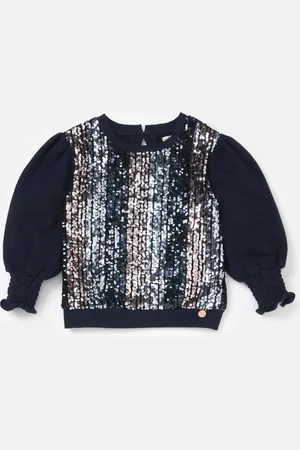 Angel & Rocket Girls Enid Sequin Front Sweatshirt - - Size 8Y