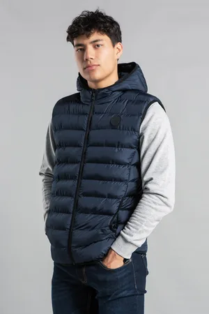 Tokyo Laundry Mens Padded Hooded Gilet With Full Zip - Size X-Large