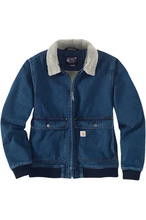 Carhartt Womens Relaxed Fit Denim Sherpa Lined Jacket - - Size X-Large