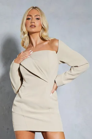 MissPap Womens Structured Off Shoulder Mini Dress - - Size 10 UK