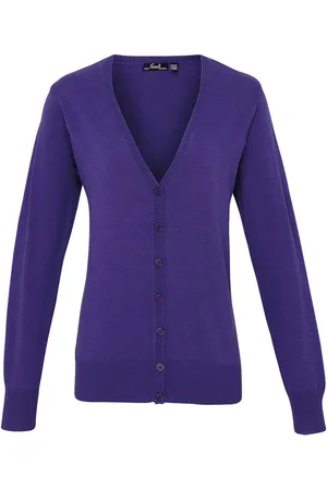 Premier Womens/Ladies Cotton Acrylic V Neck Cardigan - Size 22 UK