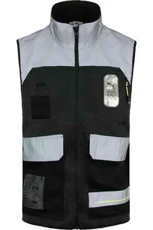 PUMA X Helly Hansen Sleeveless Grey Mens Refelctive Polar Fleece Vest 598279 01 - - Size Medium