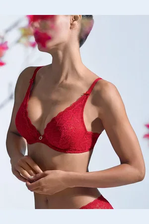 Aubade Womens -02 Rosessence Comfort Triangle Plunge Bra - - Size 34F