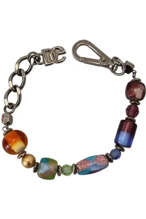 Dolce & Gabbana WoMens multicolor Chain Brass Beaded Lobster Clasp Bracelet Zinc Alloy - One Size