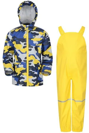 Mountain Warehouse Childrens Unisex Childrens/Kids Raindrop Camo Waterproof Jacket And Trousers Set (Pale ) - Size 2-3Y