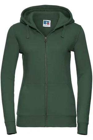 Russell Athletic Womens/Ladies Authentic Full Zip Hoodie (Bottle ) - Size Medium