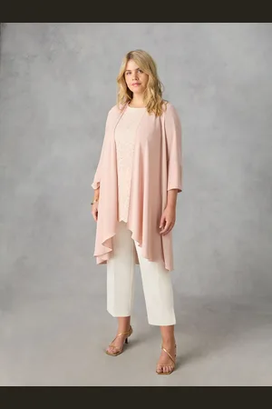 Live Unlimited London Womens Blush Waterfall Jacket - - Size 16 UK