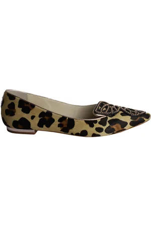 SOPHIA WEBSTER Pre-owned Womens Bibi Butterfly Ballet Flats in Print Pony Hair - Size UK 3.5