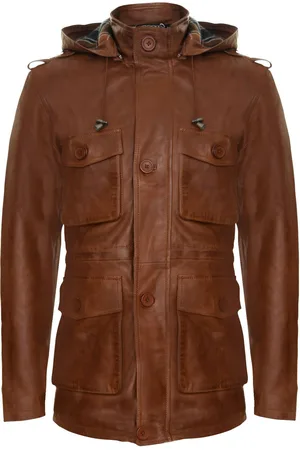 Infinity Mens Hooded Trench Multi-Pocket Overcoat Jacket - - Size 5XL