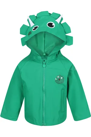Regatta Kids Unisex Childrens/Kids Stompy The Dinosaur Waterproof Jacket (Jellybean ) - Size 12-18M