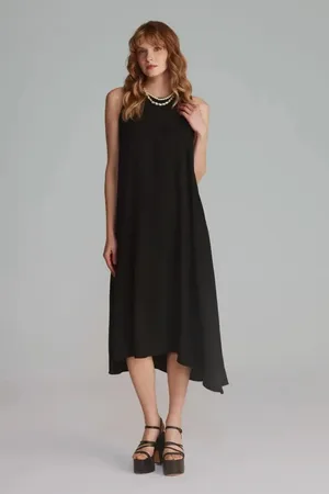 Gusto Womens Long Dress With Tie Detail - - Size X-Large