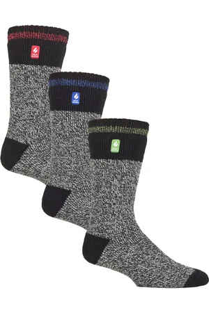Heat Holders 3 Pack Multipack Mens Insulated Thermal Socks for Winter - Twist - - Size UK 6-11