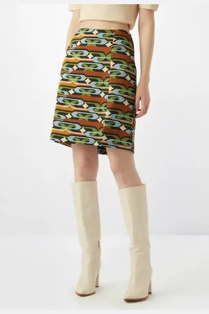 Gusto Womens Printed Satin Mini Skirt in - Size UK 20-22 (Womens)