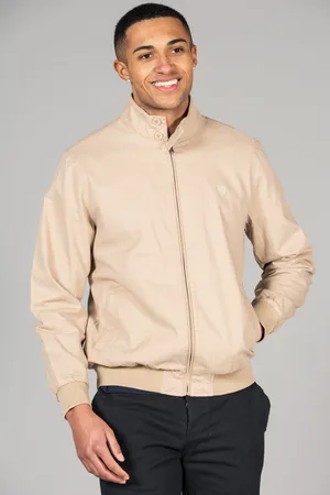 Kensington Eastside Mens Cotton Funnel Neck With Buttons Jacket - Size Medium