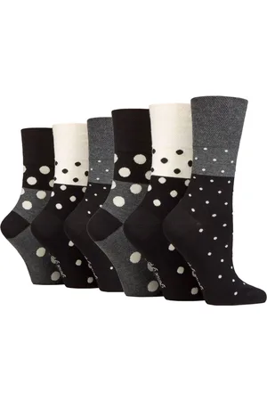 Gentle Grip Womens 6 Pack Ladies Non Elastic Loose Top Bamboo Socks - - Size UK 4-8