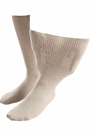 IOMI Mens & Womens Extra Wide Soft Cotton Oedema Socks for Swollen Feet - - Size 9-11 (UK Shoe)
