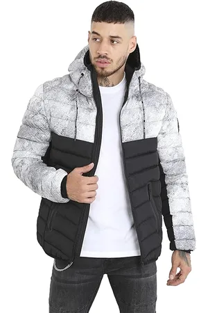 Brave Soul Bravesoul Mens Puffer Jacket Winter Hooded Zip Coat - - Size 2XL
