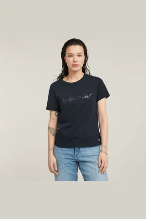 G-Star Womens G-Star RAW G-Script Shiny Top - Cotton - Size 2XS