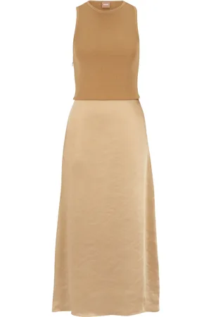 HUGO BOSS Womens Flaurelia Knitted Dress in Viscose - Size 10 UK