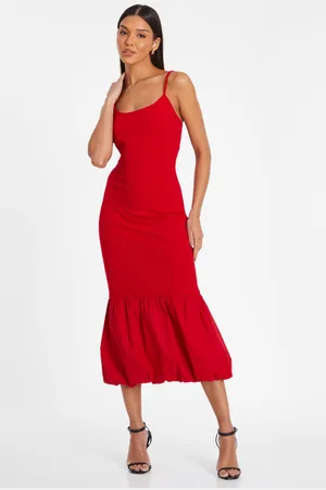 Quiz Womens Puff Ball Midi Dress - Size 12 UK