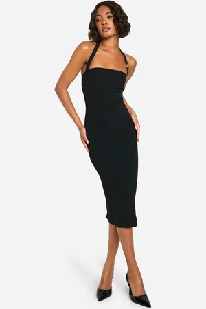 Boohoo Womens Tall Halter Strap Detail Bodycon Midi Dress - - Size 16 UK