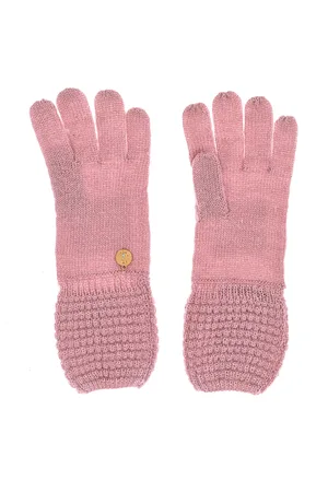 Guess Womens thermal and soft knitted gloves AW6717-WOL02 - - Size Large