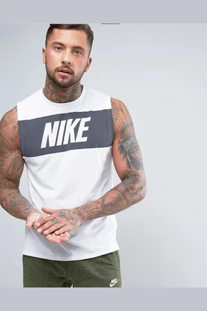 Nike Mens Retro Logo Vest In Cotton - Size Small