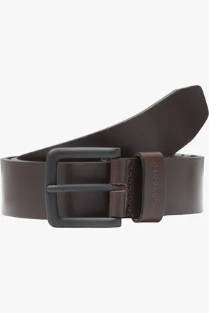 JACK & JONES ROMA Mens Belt Black Coffee - - Size 32 inch