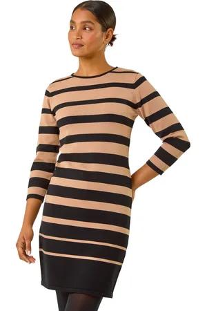 Roman Womens Gradient Stripe Knitted Dress - - Size 12 UK