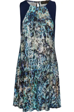 Conquista Womens Blue Print Dress - Size EU 38 (Womens)