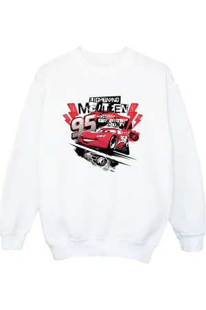 Disney Boys Cars Lightning McQueen Collage Sweatshirt - Size 7-8Y