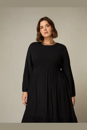 Live Unlimited London Womens Shirred Front Midi Dress - Size 14 UK