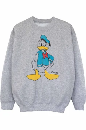 Disney Boys Angry Donald Duck Sweatshirt (Sports Grey) - - Size 7-8Y