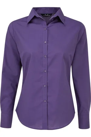 Premier Womens/Ladies Long-Sleeved Shirt - Size 14 UK