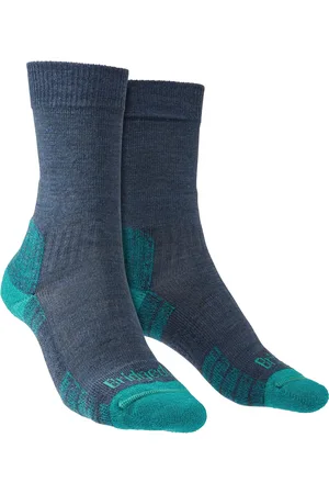 Bridgedale Womens Hiking Lightweight Merino Socks - Denim - Merino Wool - Size 3-4.5 (UK Shoe)