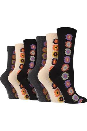 Wild Feet Womens 6 Pair Multipack Ladies Autumn Socks