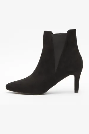 Quiz Womens Ankle Heeled Stretch Boots - Size UK 8