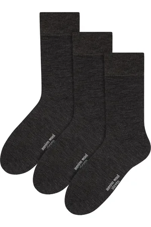 Steven 3 Pairs Multipack Mens Original Merino Wool Socks - Charcoal - - Size UK 9-11