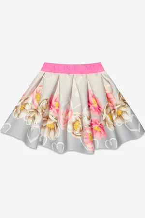 MONNALISA Girls Flower Print Skirt in - Size 3Y