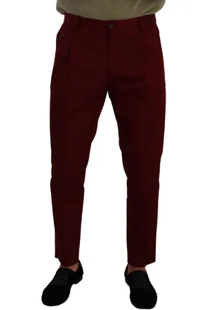 Dolce & Gabbana Mens Dark Cotton Dress Chinos Trousers - - Size IT 48 (Men