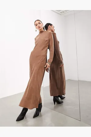 ASOS Womens long sleeve high neck maxi dress in -Black - Size 14 UK