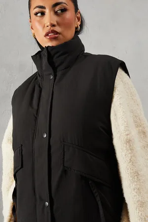 MissPap Womens Padded Puffer Zip Pocket Gilet - - Size 8 UK