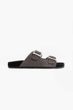 Barbour EDDIE Mens Suede Mule Slippers Dark - Size UK 11