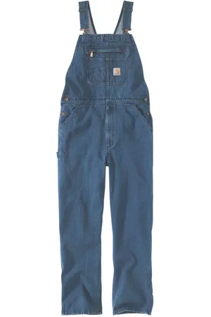 Carhartt Mens Loose Fit High Back Denim Bib Overalls - Cotton - Size 38 Short