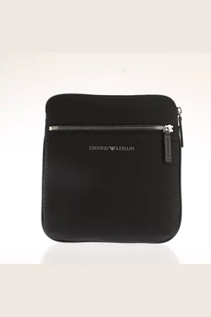 Emporio Armani Mens Accessories Nylon Allover Jacquard Logo Shoulder Bag in - One Size